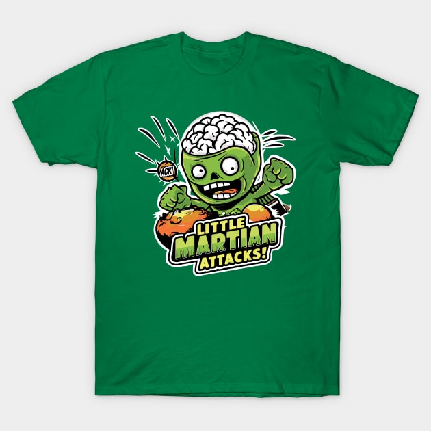 Little Martian Attacks T-Shirt by Bear Tees